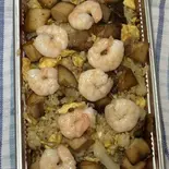 エビ、チャーシューチャーハン（中国料理安屋）