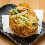 野菜のかきあげ（こがね製麺所 森下店）