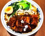 豚角煮刀削麺 Braised Cubed Pork Knife-Cut Noodles（心意）