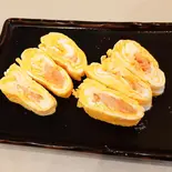 明太子を巻いた玉子焼き(ぎんのいえ)