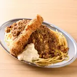 海老フライ＆ミートソース Deep Fried Shrimp＆Meat Sauce（スパゲティの店『神田ナポリタン』 下高井戸店）