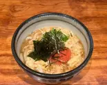 明太卵あんかけうどん（二隆食堂）