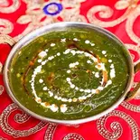 ほうれん草入り豆カレー Saag Dal（インド料理 マユール）