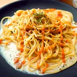 鮭とバジルのクリームパスタ(cafe sheep)