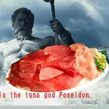 This is the bounty of the sea, tuna poseidon まぐろポセイ丼 (400g mega盛り)（【大トロ/中トロの鮪(まぐろ)専門】bento ya Donmaru/丼丸 sushi bento vendor/tuna expert/Donmaru）