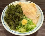 肉あおさうどん Udon with Sliced Meat ＆ Aosa Seaweed（饂飩頑陣 別邸）