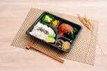 【旬野菜とトマトソース】手ごねハンバーグ弁当(白米)※つや姫（山形県飯豊町アンテナショップ IIDE）