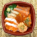 新サーモン家族丼（海鮮丼専門店 丼丸 東三国店）