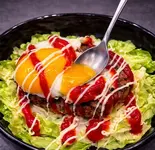 ロコモコ丼（アロウズビリヤード）