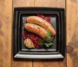 【dish】ロイヤルポークソーセージのソテー Sautéed Royal Pork sausage（ヘルシー野菜とヴィーガンDELIのお弁当【aux DELI】）