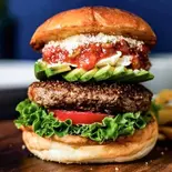 アボカドサルサチーズバーガー(フレンチフライ付き)（CIRCUS by BURGER’S BASE）