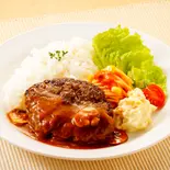 ハンバーグセット 【深夜】(ハンバーグとチキンカツレツ 六本木 八番館)