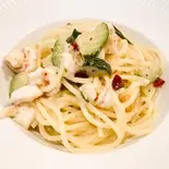 エビとズッキーニのパスタ（fusilli）