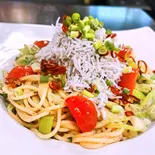 シラスとねぎのペペロンチーノ(イタリアン&ビアガーデン アモーレ 田町店)