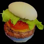 黒こしょうばーがー(米粉パンのえふぉ〜と)