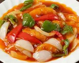 白身魚の甘酢かけ White Fish with Sweet and Sour Sauce（中崋苑）