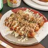 ふわとろたこ焼き12個(ソースマヨ) Fluffy Takoyaki with Sauce and Mayonnaise (12 Pieces)（ええやん北新地本店）