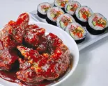 チキン・キンパセット（韓国家庭料理ジャンモ 聖蹟桜ヶ丘店）