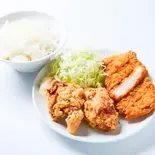 唐揚げとんかつ定食（うまかもん）