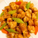 31.ピーマンと豚肉の唐揚げ炒め(溜肉段)（湘逢中華料理）