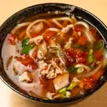 豚トマトうどん（めん処 幸喜心）