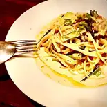 広島産牡蠣のクリームパスタ 麺の大盛りサービス無料中（キッチン シバ）
