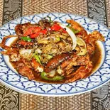 68. ソフトシェルクラブの黒コショウ炒め Soft shell crab with black pepper（タイ国料理ベンジャロン）