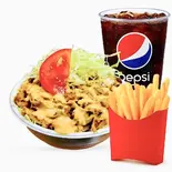 ミックスケバブ丼セット Mix Kebab Rice Bowl Set(ぐるぐるケバブ ハラールレストラン)