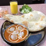 バター海老カレーセット Butter shrimp curry set(インド料理&本格カレー ドールパタン DHORPATAN 西大井店)