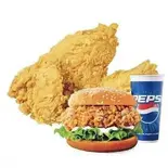 丸ごと1羽フライドチキンハーフサイズセット 半只炸鸡套餐（J.CHICKEN 上野アメ横店）