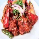 チキンチリ Chicken Chilli（インドネパールレストランニューサンティ）