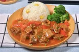 番茄牛腩饭 トマト牛丼(中国流ピリ辛しゃぶしゃぶ 冒牌火锅菜)