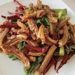 牛ハチノスとピーマン炒め(尖椒炒牛肚)（寛窄巷子）