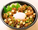 甘辛ハラス温玉チーズ丼(15)☆温玉別容器（魚丼 北千住本店）