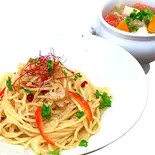 ペペロンチーノハーブオイル仕立てセット(大盛り無料)（湊川イタリアン ソラレ）