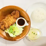チキンカツ定食 Chicken Cutlet Set(インド料理いちばんキッチン)