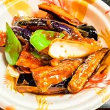 ナスの味噌炒め Stir-Fried Eggplant with Miso（雪中王哈爾濱飯店 第十五支店）