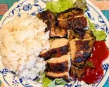 Jerk Chicken with Rice ジャークチキンウィズライスL（【ジャークチキンとタコライス】天下泰平酒場 東立石本店）