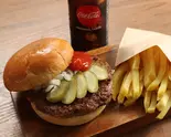 F-1151】ハンバーガーセットRegular burger Set（ハンバーグ＆バーガー TERU 博多駅前通り店）