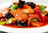 揚げ出し豆腐と野菜炒め(家常豆腐)（萬福来 赤塚店）