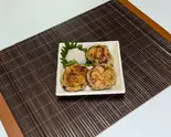 なすの肉乗せ天ぷら（笑楽家）