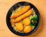 お手軽エビ＆ホタテ風フライ丼（ザッツ・たかよ食堂(美園店)）