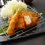 厳選 国産三元豚キムカツ&大海老フライ膳(ソース1タル1)≪9231≫(恵比寿キムカツ 三宮南店)