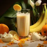 ミルクバナナジュース + バナナ増し Banana milk（Hawaiiアサイーボウル 栄養満点 fruit acai bowl 竹ノ塚店）