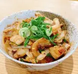 国産ホルモンのスタミナ焼肉丼（【宅配どんぶり】丼市場 清水店）