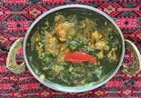ほうれん草豆ダルカレー sag dal curry（エベレスト・ロティー・カフェ）