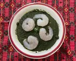 ほうれん草エビカレー sag prawn curry（エベレスト・ロティー・カフェ）
