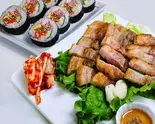 生サムギョプサル・キンパセット（韓国家庭料理ジャンモ 聖蹟桜ヶ丘店）