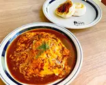 デミグラスオムライスブリュレパンケーキセット（eggg cafe 国分寺店）