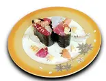 海鮮こぼれ(2貫)（魚河岸のすし えびす 水道筋店）